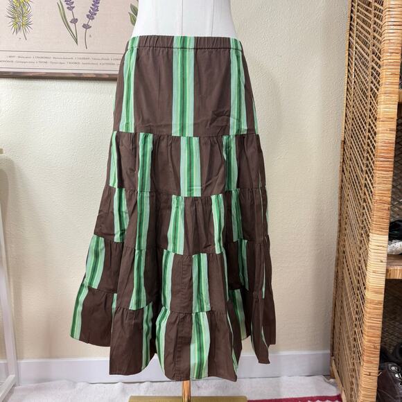 Y2k Tiered Peasant Low Waist Skirt Coastal Cowgirl Fairy Grunge Boho Mori Kei XS - Picture 2 of 6